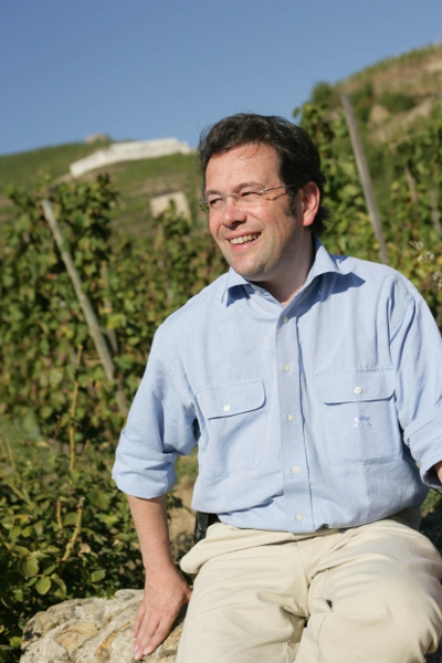 Michel Chapoutier in vineyard
